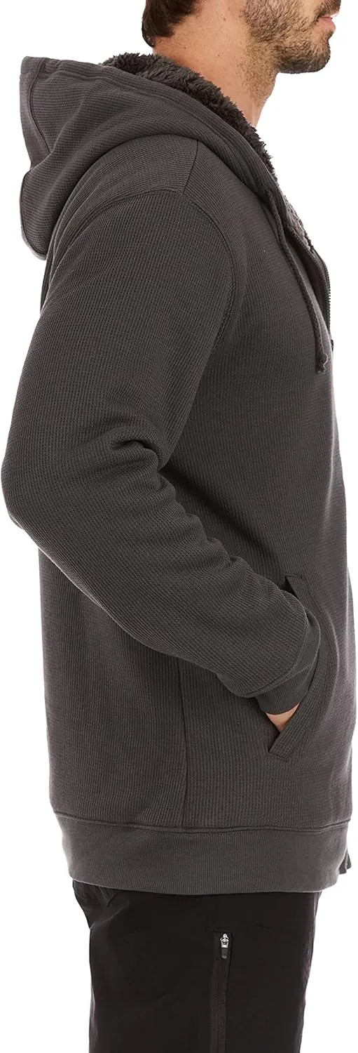Smith's Workwear Men's Sherpa-Bonded Thermal Knit Hooded Jacket