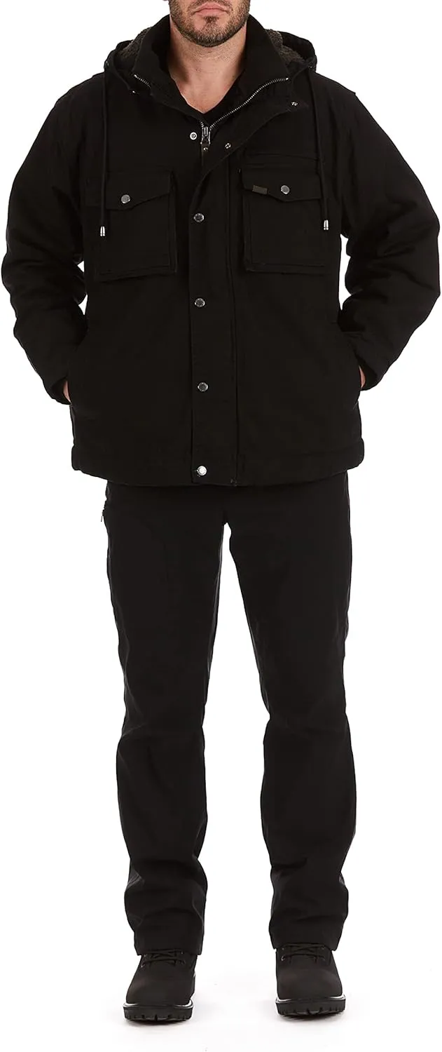 Smith's Workwear Men's Sherpa-Lined Duck Work Jacket