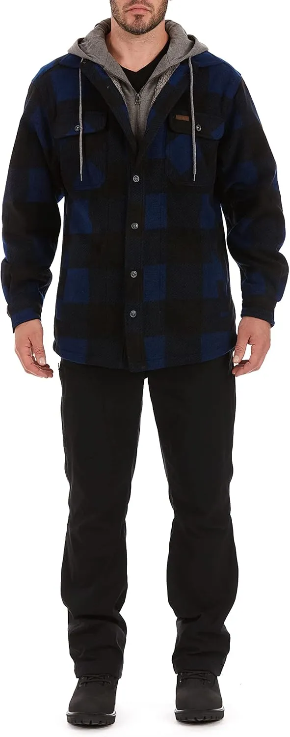 Smith's Workwear Men's Sherpa Lined Microfleece Shirt Jacket