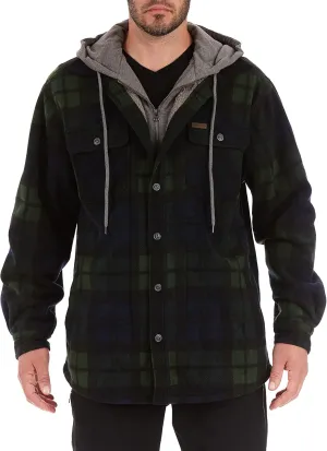 Smith's Workwear Men's Sherpa Lined Microfleece Shirt Jacket