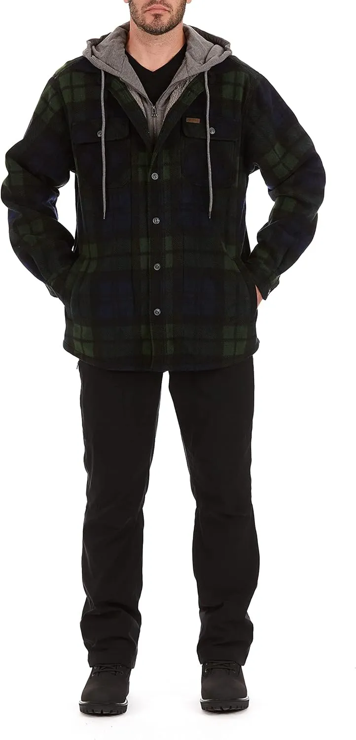 Smith's Workwear Men's Sherpa Lined Microfleece Shirt Jacket