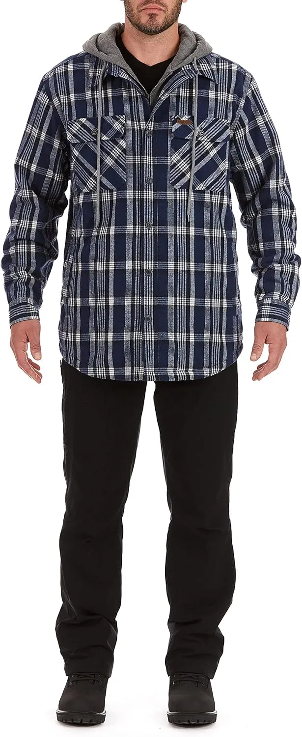 Smith's Workwear Men's Sherpa Lined Microfleece Shirt Jacket