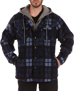 Smith's Workwear Men's Sherpa Lined Microfleece Shirt Jacket
