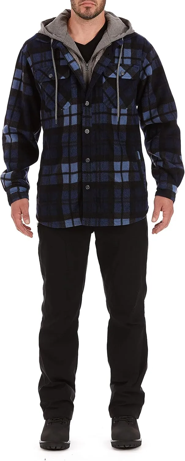 Smith's Workwear Men's Sherpa Lined Microfleece Shirt Jacket