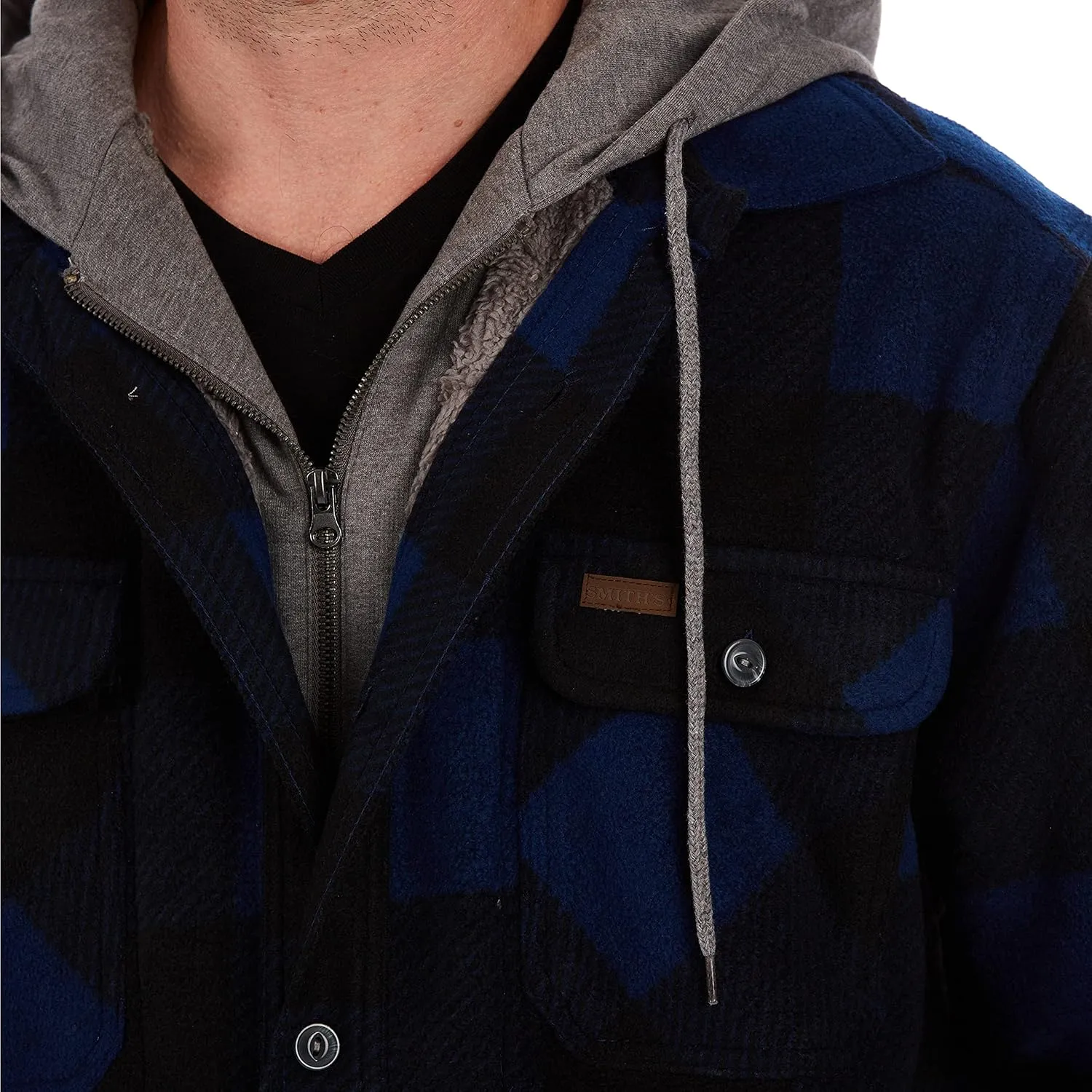 Smith's Workwear Men's Sherpa Lined Microfleece Shirt Jacket