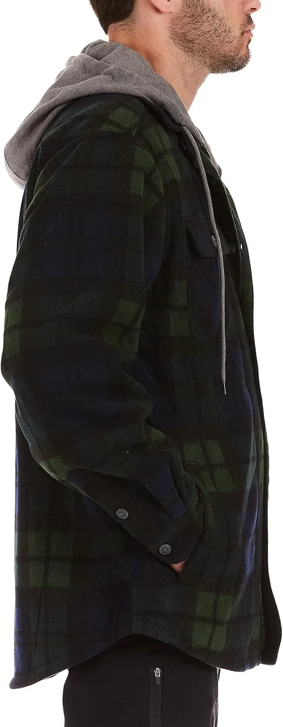Smith's Workwear Men's Sherpa Lined Microfleece Shirt Jacket
