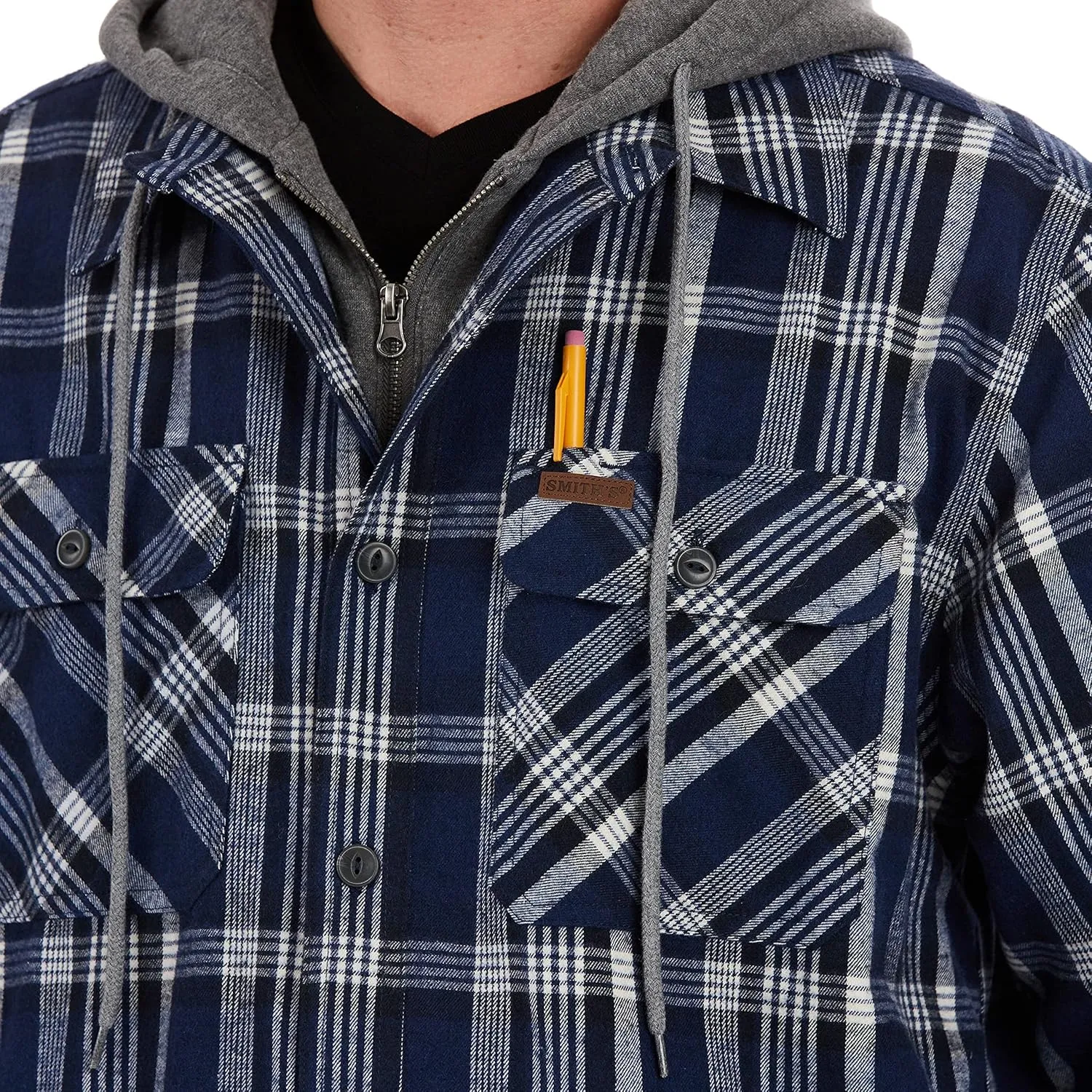 Smith's Workwear Men's Sherpa Lined Microfleece Shirt Jacket