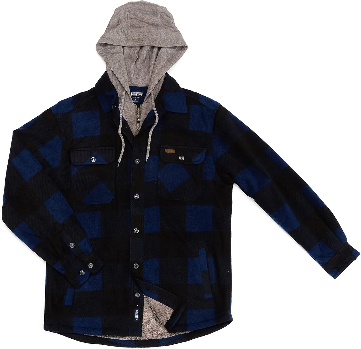 Smith's Workwear Men's Sherpa Lined Microfleece Shirt Jacket