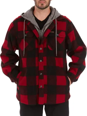 Smith's Workwear Men's Sherpa Lined Microfleece Shirt Jacket
