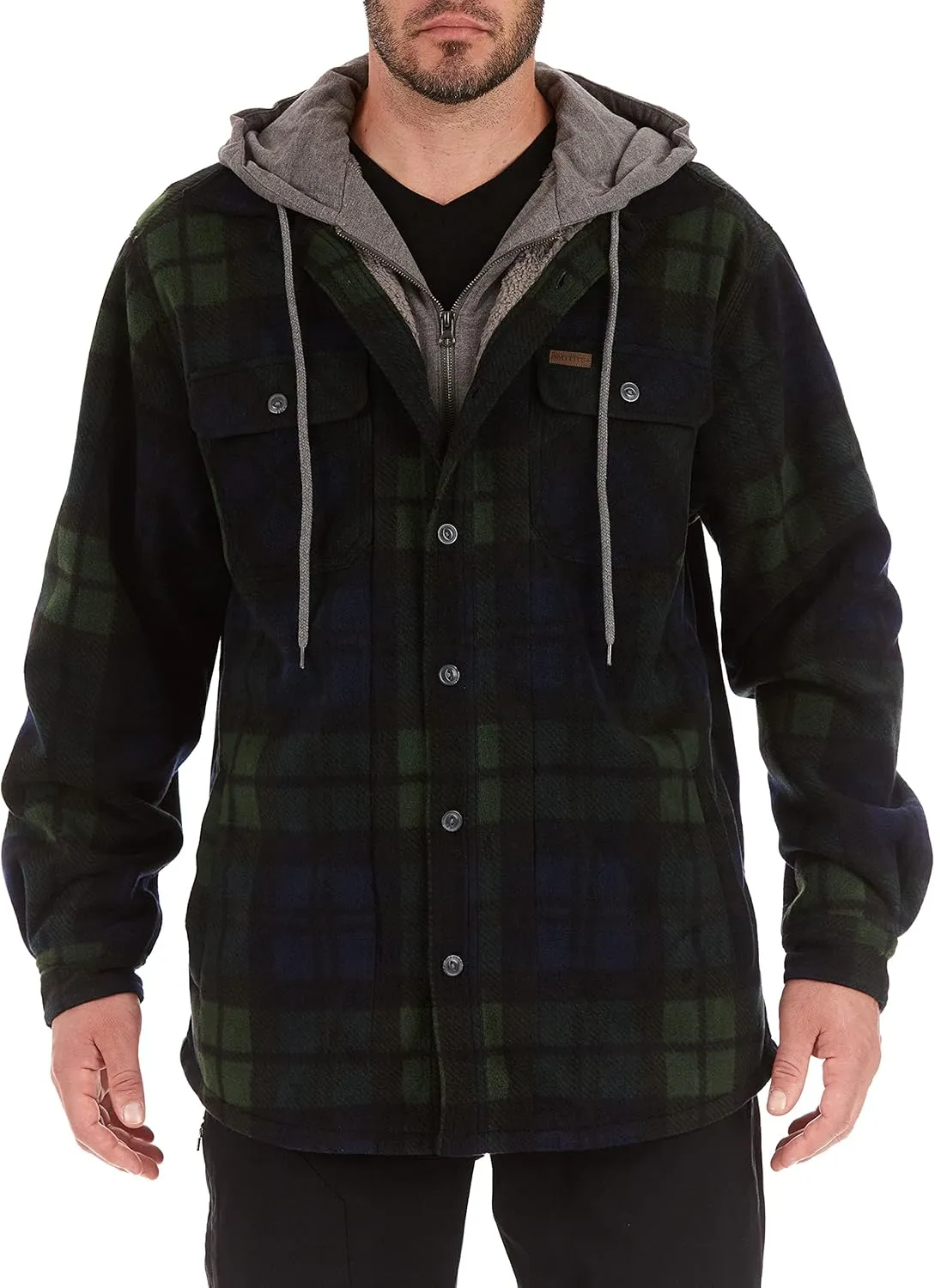 Smith's Workwear Men's Sherpa Lined Microfleece Shirt Jacket