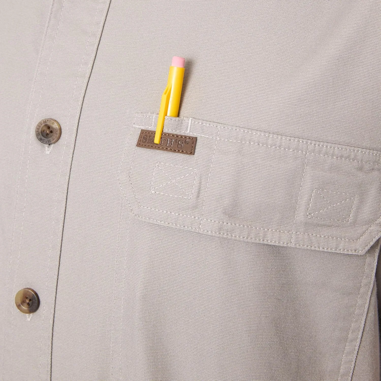 Smith's Workwear Men's Stretch Full-Swing Work Shirt