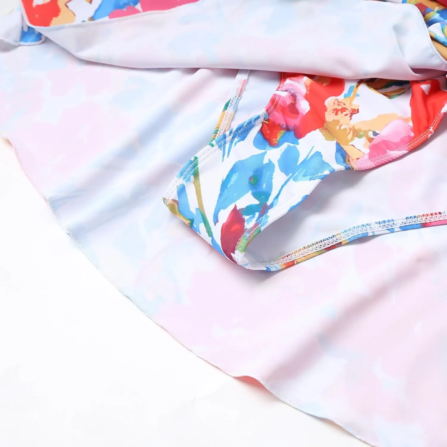 Split Bikini Women Gather Sexy Sling Backless Solid Split Swimsuit Men's Swim Shorts