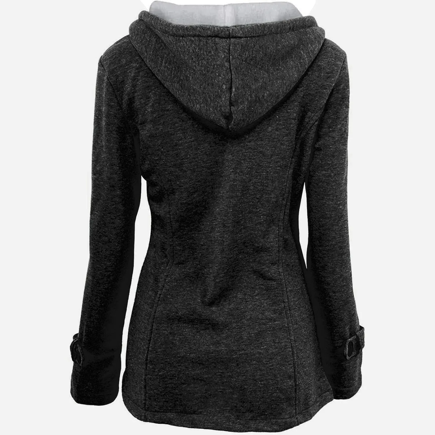 Thickened Down Alternative Jacket Windproof Winter Coat with Recycled Insulation Winter Slim Short Hooded Warm White