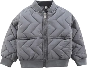 Toddler Baby Boys Winter Thick Coat Puffer Down Jacket Kids Baseball Jacket Varsit𝐲 Coat 𝐁omber Zip up Jacket