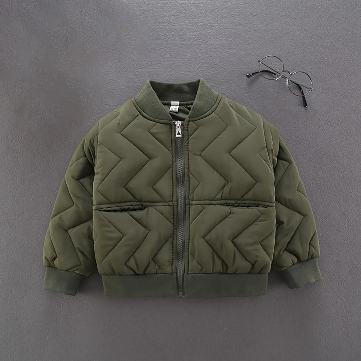 Toddler Baby Boys Winter Thick Coat Puffer Down Jacket Kids Baseball Jacket Varsit𝐲 Coat 𝐁omber Zip up Jacket