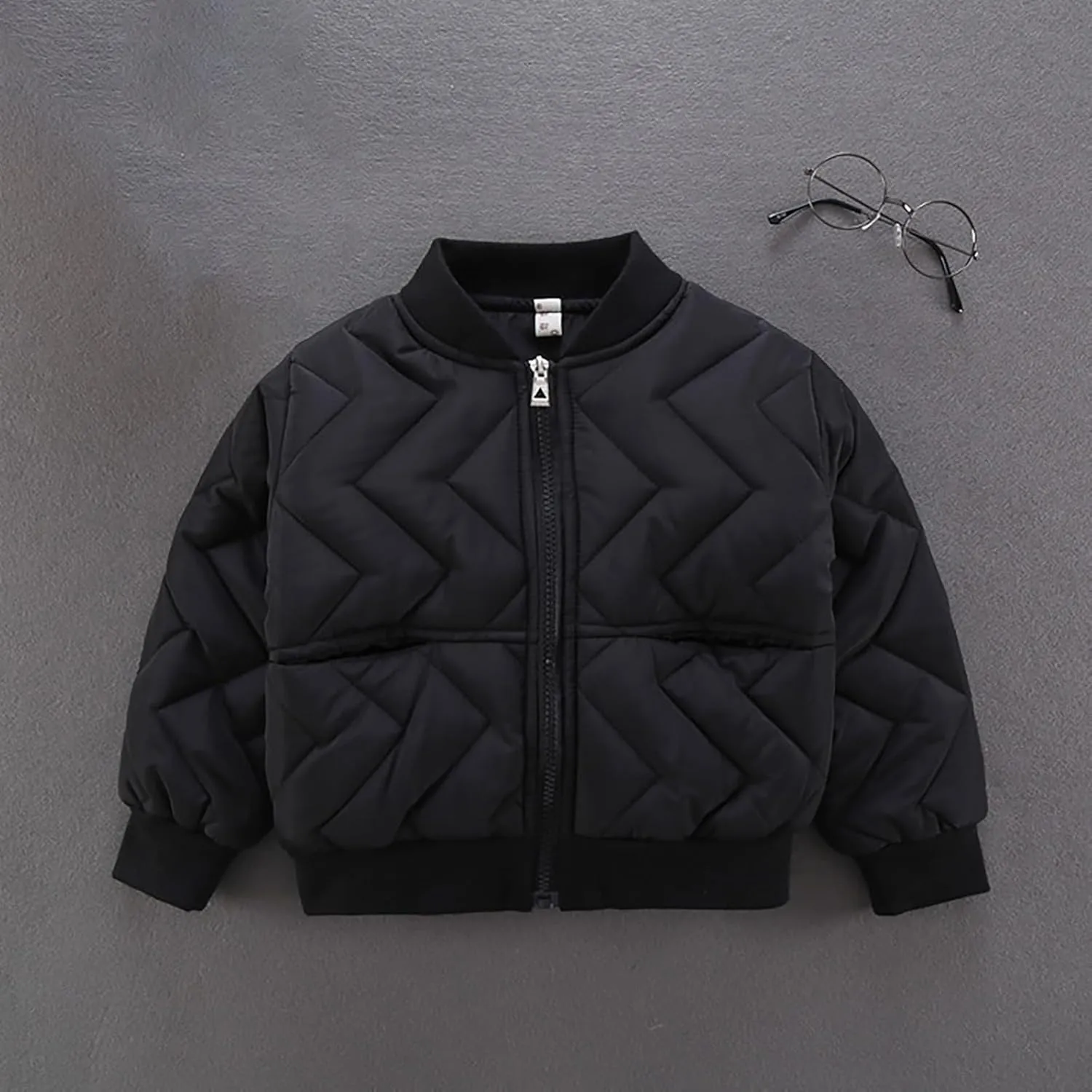 Toddler Baby Boys Winter Thick Coat Puffer Down Jacket Kids Baseball Jacket Varsit𝐲 Coat 𝐁omber Zip up Jacket