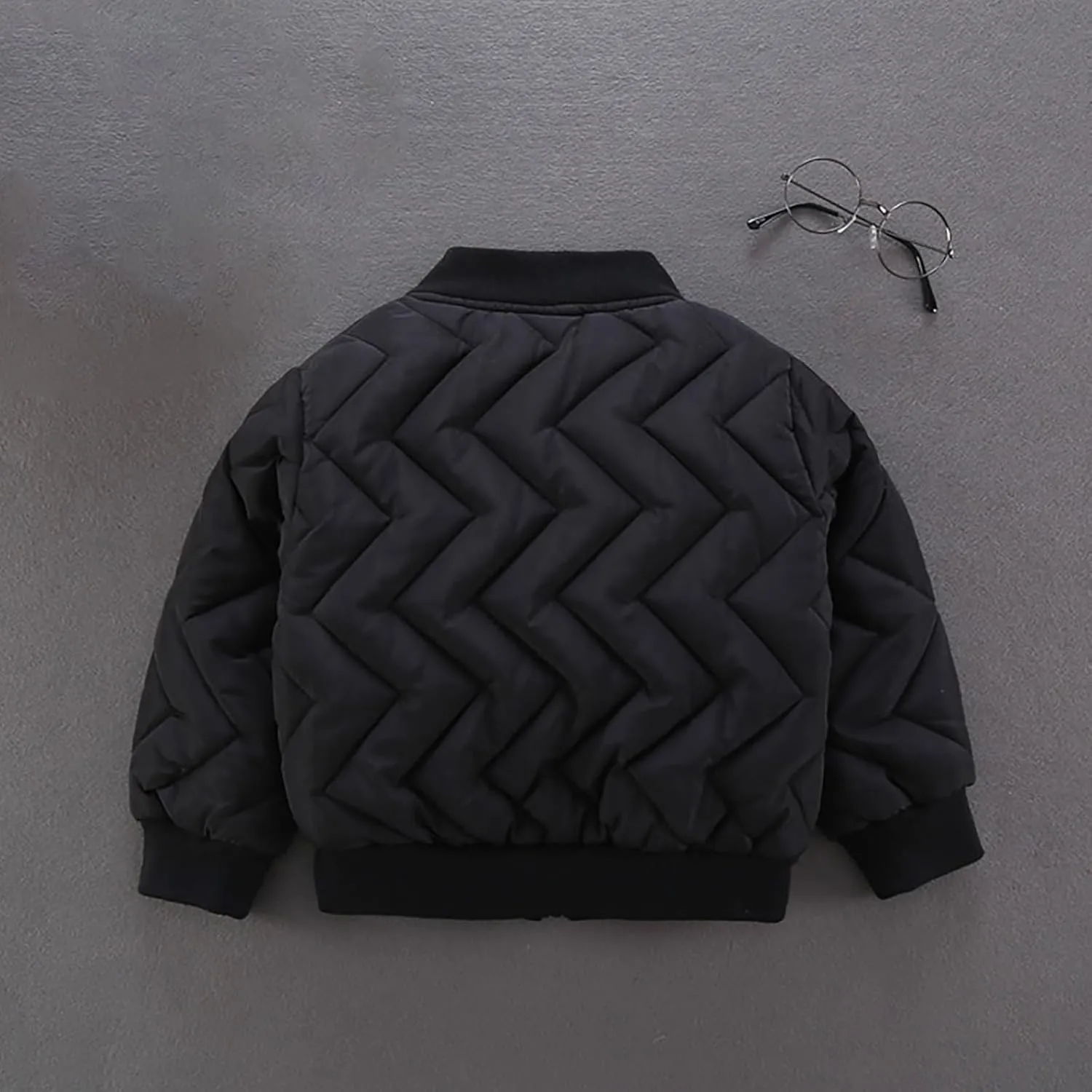 Toddler Baby Boys Winter Thick Coat Puffer Down Jacket Kids Baseball Jacket Varsit𝐲 Coat 𝐁omber Zip up Jacket