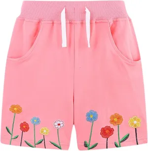 Toddler Baby Girls Cute Animal Printed Summer Shorts Kids Comfort Cotton Elastic Waist Shorts for Boys 2-8 Years