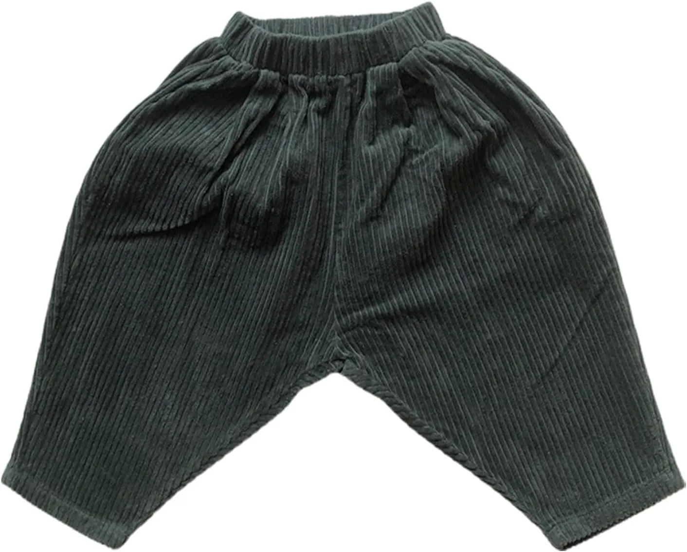Toddler Boys Girls Corduroy Pants Pull On Trousers Plain Elastic Waist Sweatpants Baby Solid Casual Fall Clothes Girl
