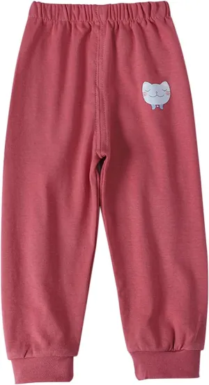 Toddler Boys Girls Cute Animals Excavator Print Sweatpants Aesthetic Elastic Waist Kids Trendy Causal Joggers