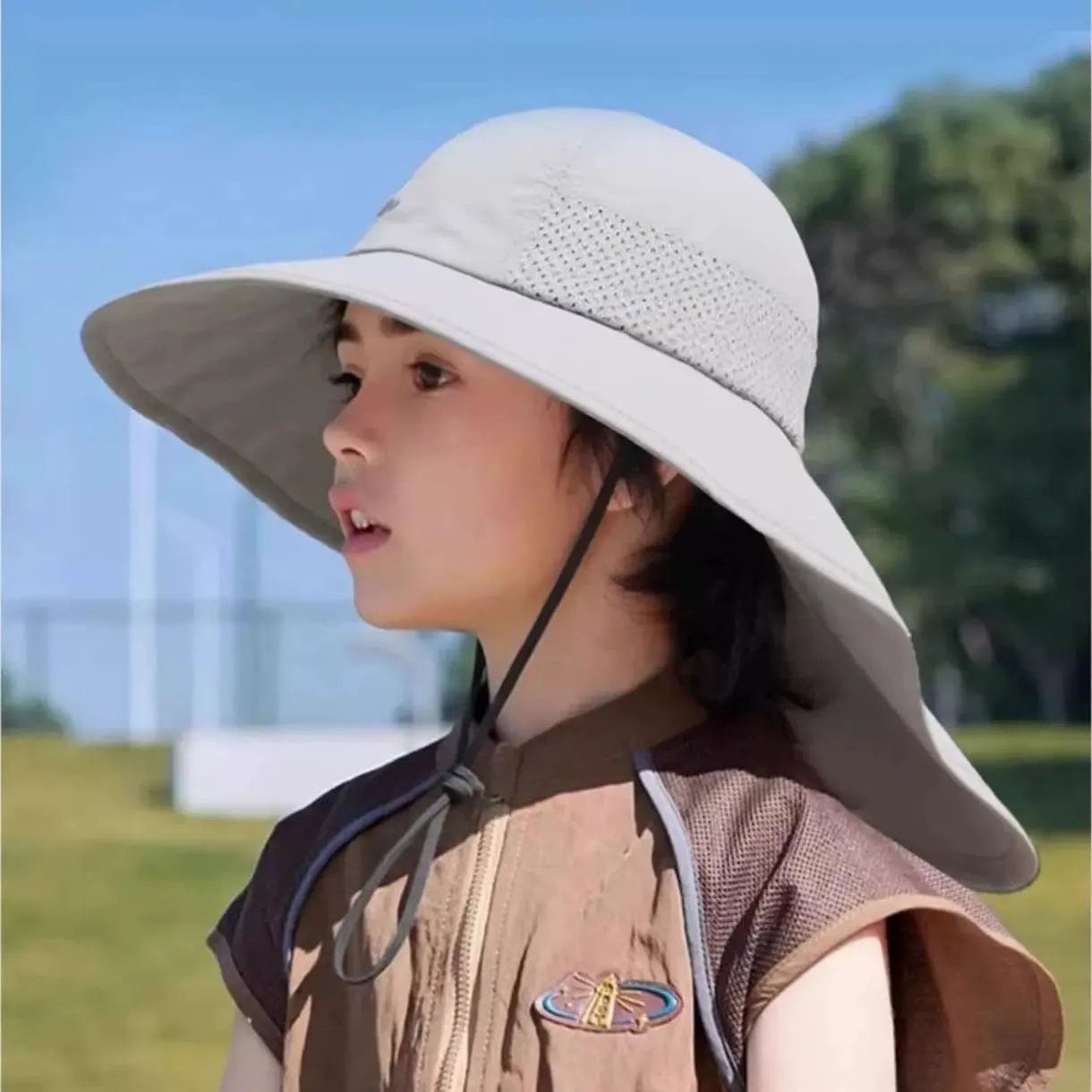 Toddler Kids Girls Boys Sun Hat Summer UPF 50  Protection Caps Wide Brim Neck Flap Beach Play Hats Age 1-7 Years
