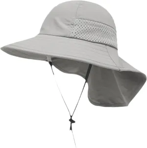 Toddler Kids Girls Boys Sun Hat Summer UPF 50  Protection Caps Wide Brim Neck Flap Beach Play Hats Age 1-7 Years