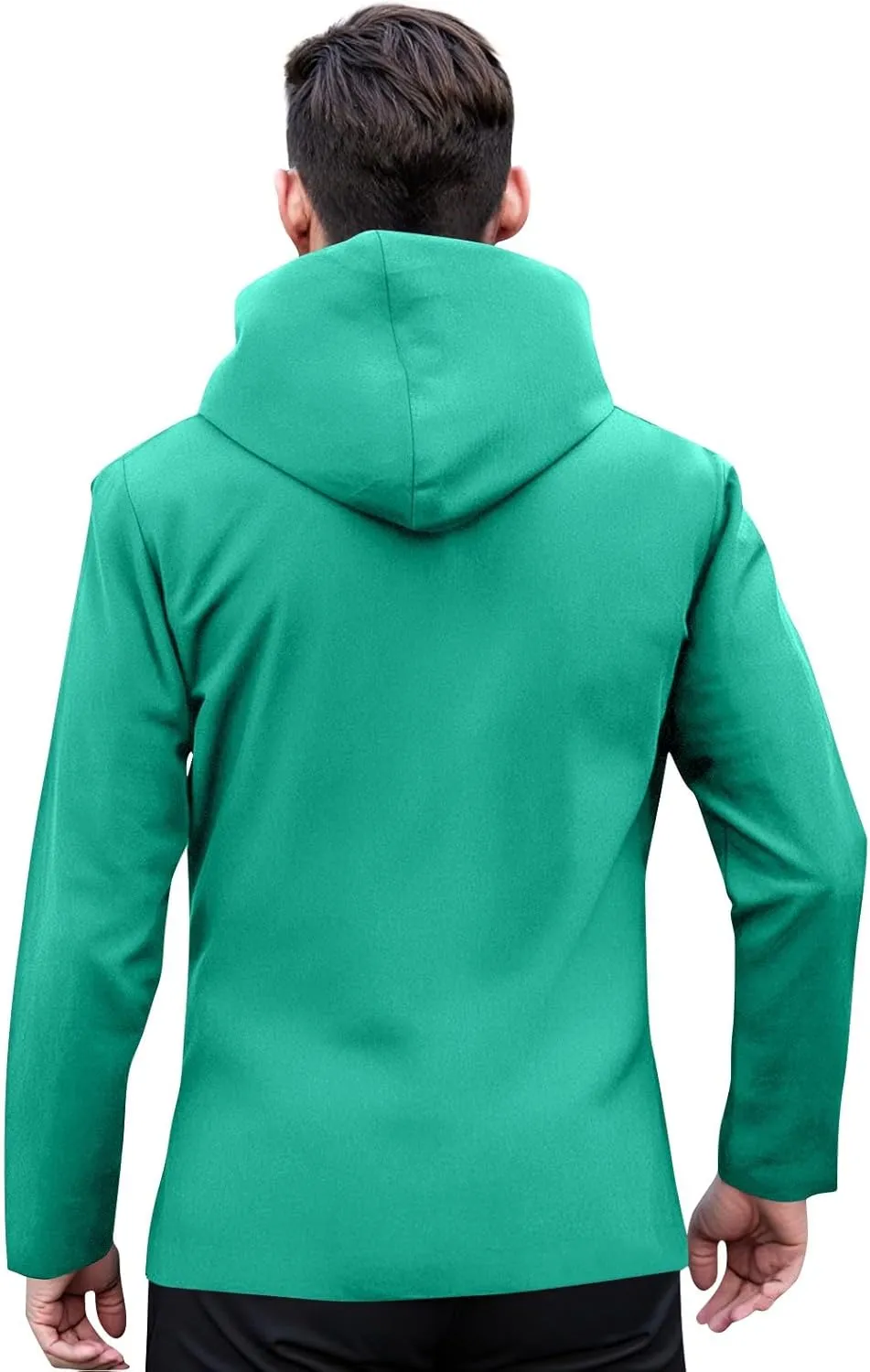 WANZZXCSL Men's Raincoat Waterproof Jacket with Hood Lightweight Rainproof Coat Outdoor Big and Tall Tactical Rain Jacket