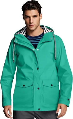 WANZZXCSL Men's Raincoat Waterproof Jacket with Hood Lightweight Rainproof Coat Outdoor Big and Tall Tactical Rain Jacket