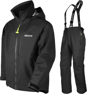 Waterproof Fishing Rain Suit - Wading Jacket & Bib Pants Set for Men, Foul Weather Gear