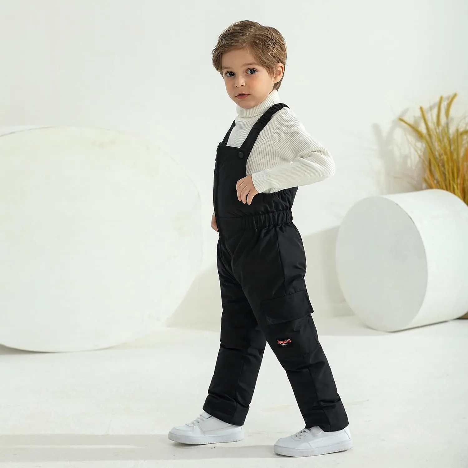 Weixinbuy Toddler Snow Pants Baby Boy Girl Winter Clothes Down Puffer Coat Waterproof Warm Snow Ski Bib Overalls Snowsuit