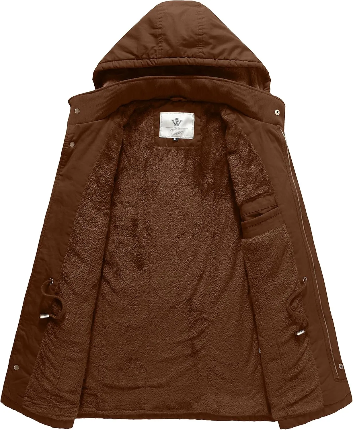 WenVen Men's Winter Military Thicken Parka Jacket Warm Coat with Removable Hood