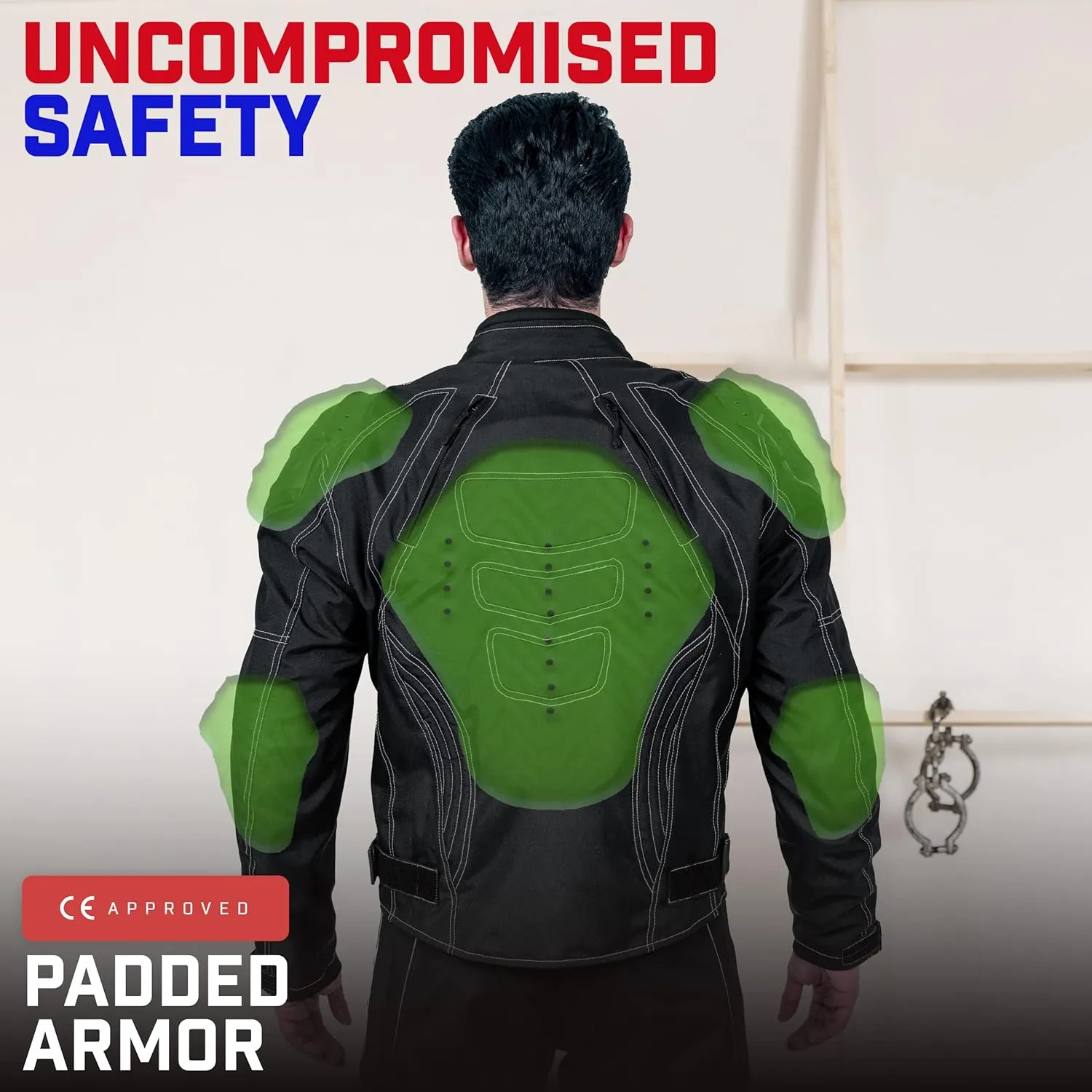 WICKED STOCK Motorcycle Jacket for Men Motorbike Powersport Riding Gear Dirt Bike Racing Adventure Biker Jackets