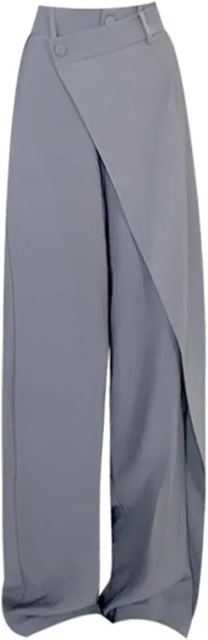 Wide Leg Trousers for Women Elasticated High Waist Straight Leg Dress Pants Lightweight Solid Colour Palazzo Pants
