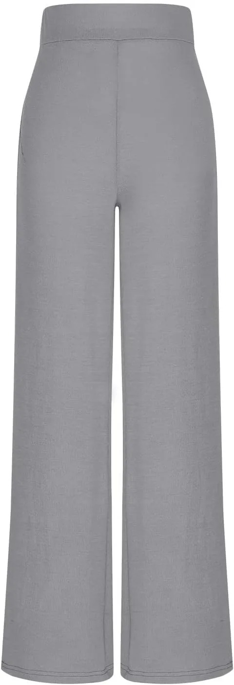 Wide Leg Yoag Pants for Women Slim Fit High Waisted Fleece Linen Leggings Tummy Control Soft Athletic Sweatpants