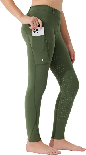 Willit Girls Fleece Horse Riding Pants Equestrian Breeches Kids Winter Riding Tights Thermal Schooling Tights