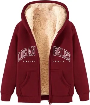 Winter Jackets for Men Fleece Lined Full Zip Hoodies Sweatshirts Trendy Loose Fit Sherpa Cardigan Coat with Pockets