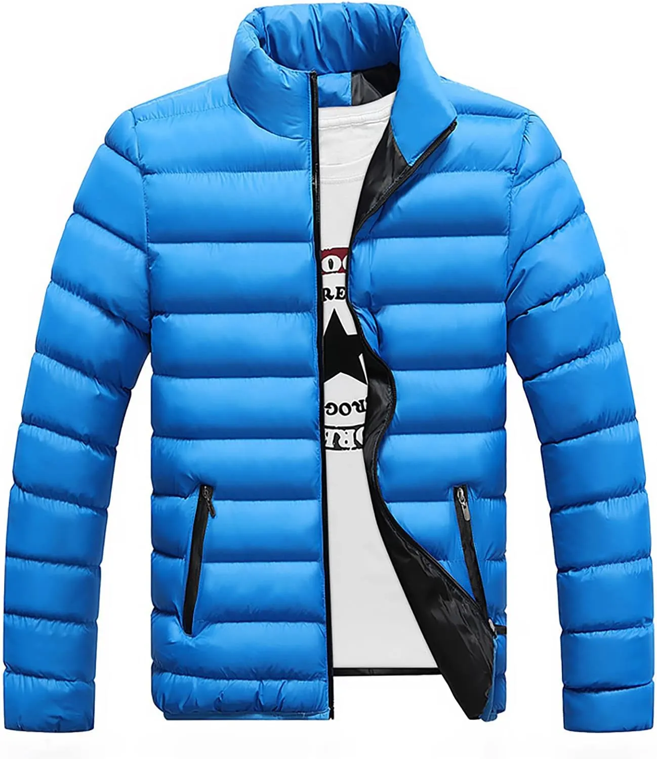 Winter Jackets for Men Puffer Jacket Men Lightweight Warm Puffy Windproof Waterproof Quilted Coat Down Jacket Men