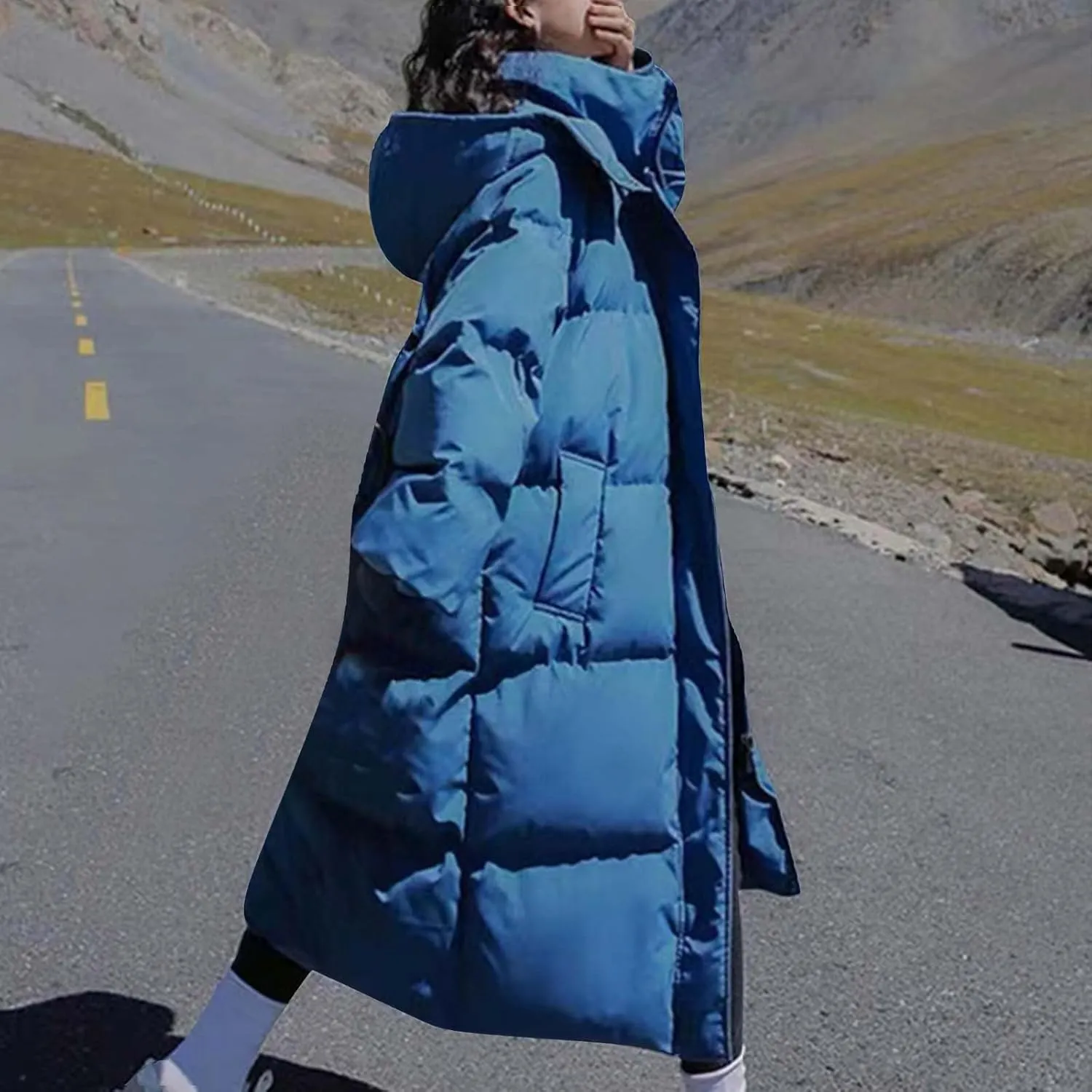 Winter Parkas for Women, Women's Winter Hooded Coat Waterproof Warm Long Puffer Jacket Parka Down Padded Jacket Coat