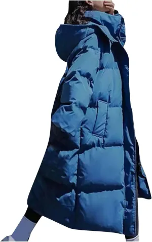 Winter Parkas for Women, Women's Winter Hooded Coat Waterproof Warm Long Puffer Jacket Parka Down Padded Jacket Coat