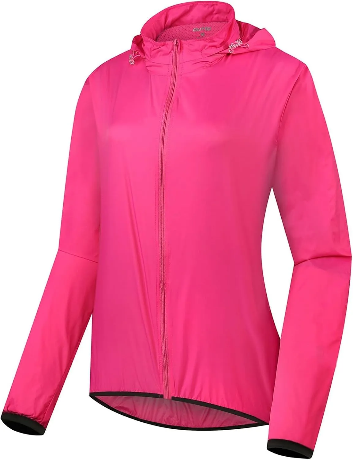 Women Breathable Cycling Rain Jackets, Full-Length Zipper High Visibility long sleeve
