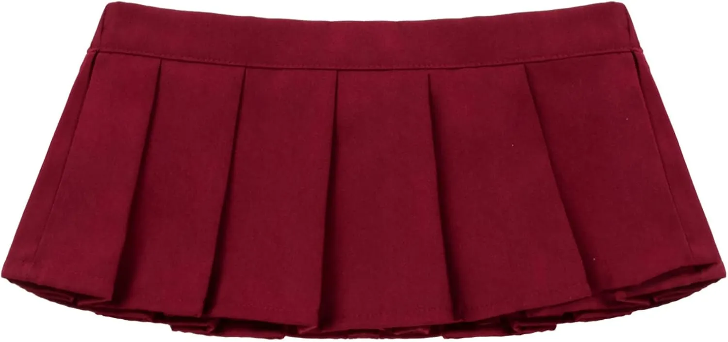 Women Micro Pleated Miniskirts Elastic Waistband Schoolgirls Cosplay Mini Skirts Fancy Clubwear