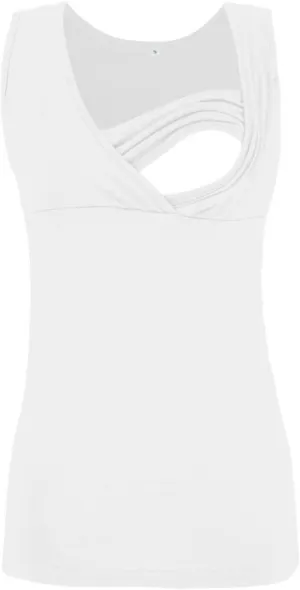 Women Sleeveless Nursing Tank Tops Maternity Breastfeeding Shirts V Neck Casual Blouses Tee Shirt for Nursing