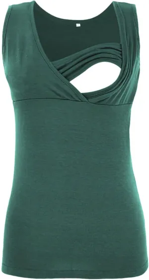 Women Sleeveless Nursing Tank Tops Maternity Breastfeeding Shirts V Neck Casual Blouses Tee Shirt for Nursing
