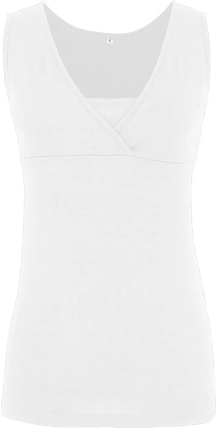 Women Sleeveless Nursing Tank Tops Maternity Breastfeeding Shirts V Neck Casual Blouses Tee Shirt for Nursing