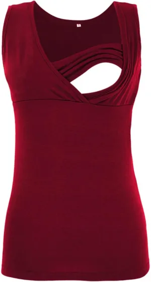 Women Sleeveless Nursing Tank Tops Maternity Breastfeeding Shirts V Neck Casual Blouses Tee Shirt for Nursing