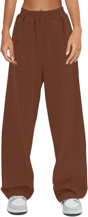 Women's High Waisted Baggy Sweatpants Workout Active Joggers Lounge Bottoms Casual 2024 Trendy Sweat Pant Plus Size