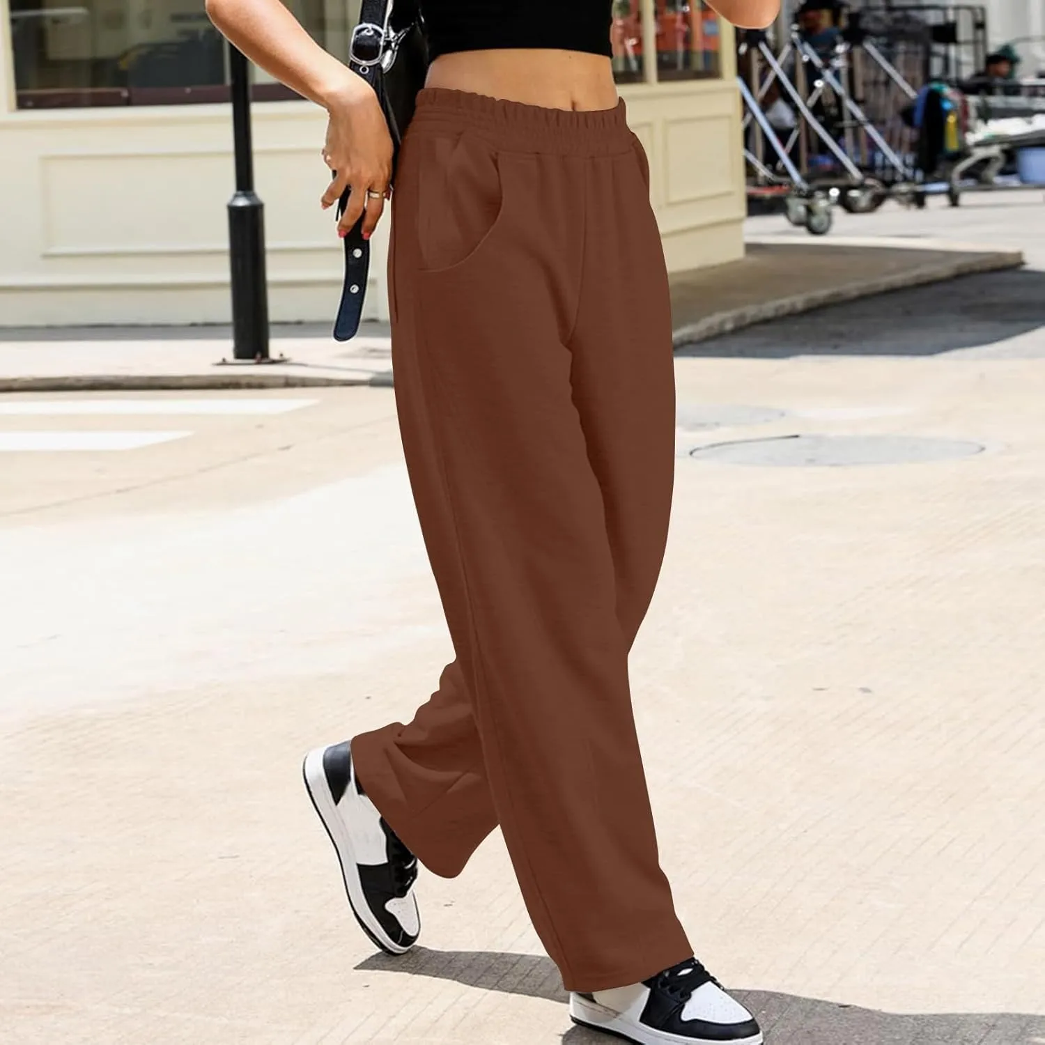 Women's High Waisted Baggy Sweatpants Workout Active Joggers Lounge Bottoms Casual 2024 Trendy Sweat Pant Plus Size