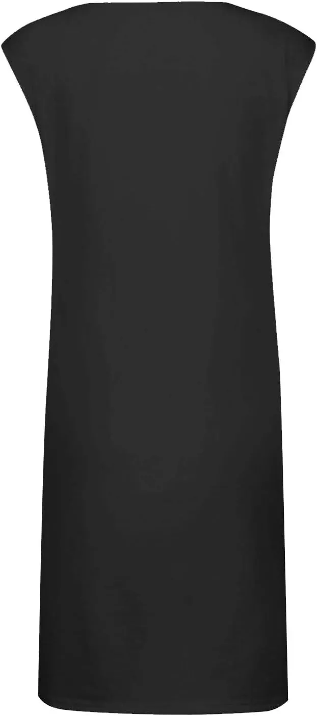 Women's Maternity Dresses Sleeveless Cute Digital Print Tank Tops Pregnancy Dress