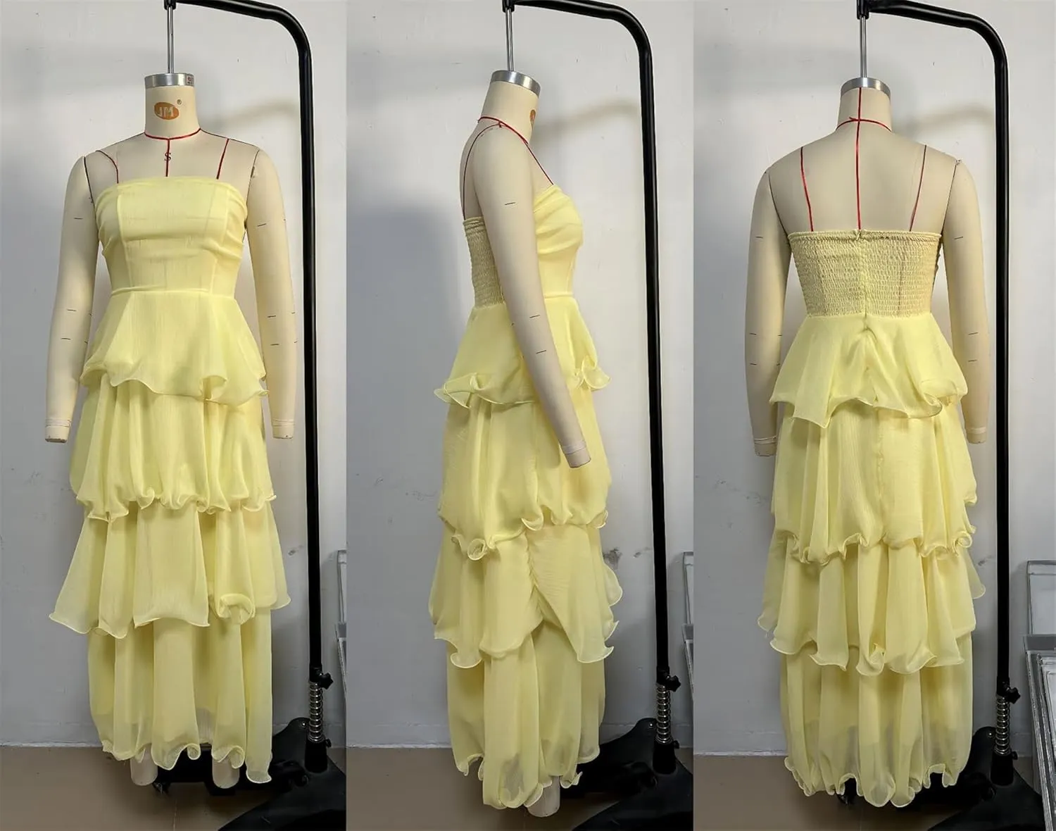 Womens Sexy Off Shoulder Ruffles Ruched Bodycon Party Clubwear Tiered Solid Dress