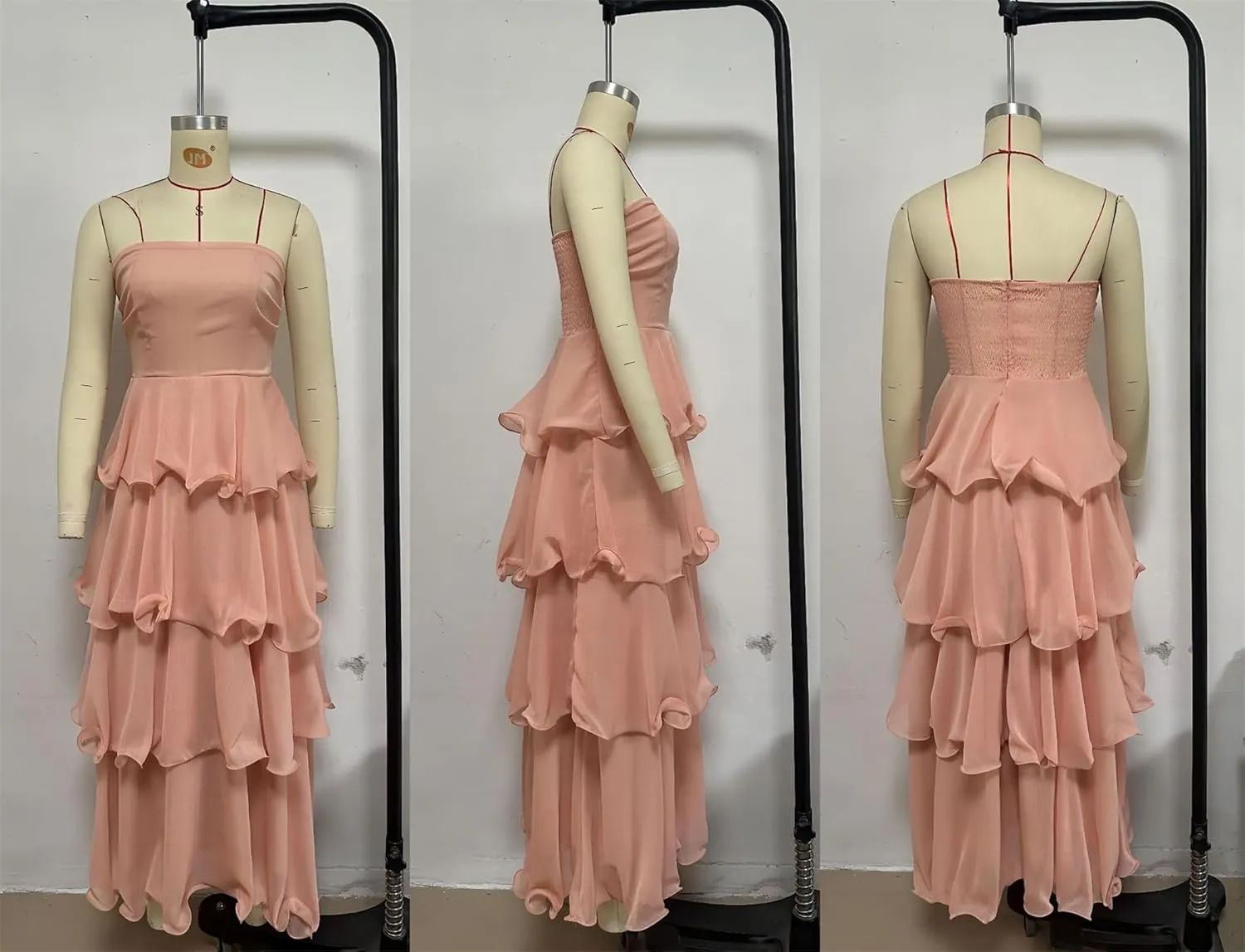 Womens Sexy Off Shoulder Ruffles Ruched Bodycon Party Clubwear Tiered Solid Dress